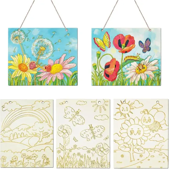 10 Pcs Large Unfinished Wood Crafts for Painting {1}