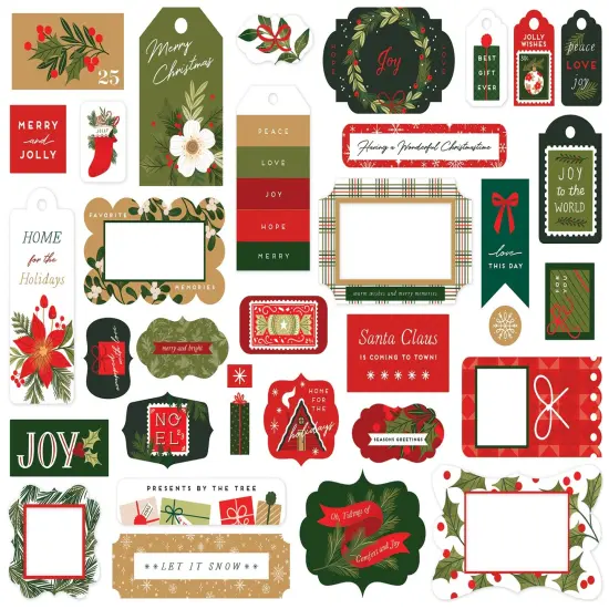 Echo Park Ephemera-Frames & Tags, Christmas Joy {3}