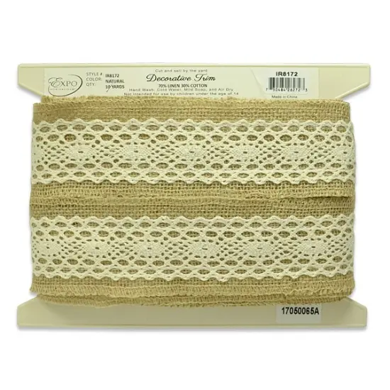 5 Yards of Annalie Jute Lace Trim | 5 yard cut {2}