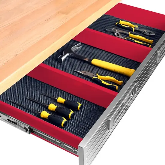 Seville Classics UltraHD Lighted Workcenter w/ Wood Top and Pegboard Red {3}