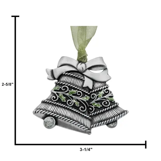 Gloria Duchin Pewter Metal Wedding Bells Christmas Tree Ornament {3}