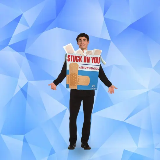 Stuck On You Bandages Box Adult Costume Funny First Aid Halloween Outfit {4}