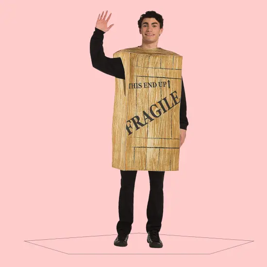 Fragile Crate Adult Costume &ndash; Funny Package Box Outfit {5}