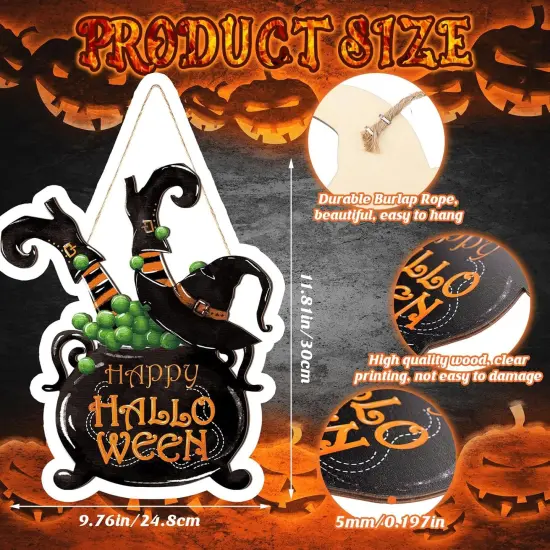 Halloween Welcome Door Sign - (Witch) {2}