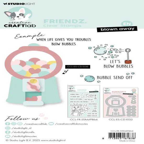 Creative Craftlab Friendz Clear Stamps-Blown Away {3}