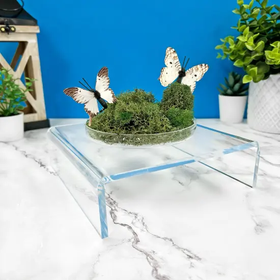 Plymor Clear Acrylic Short Square Display Riser, 2" H x 7" W x 7" D (1/4" thick) {4}