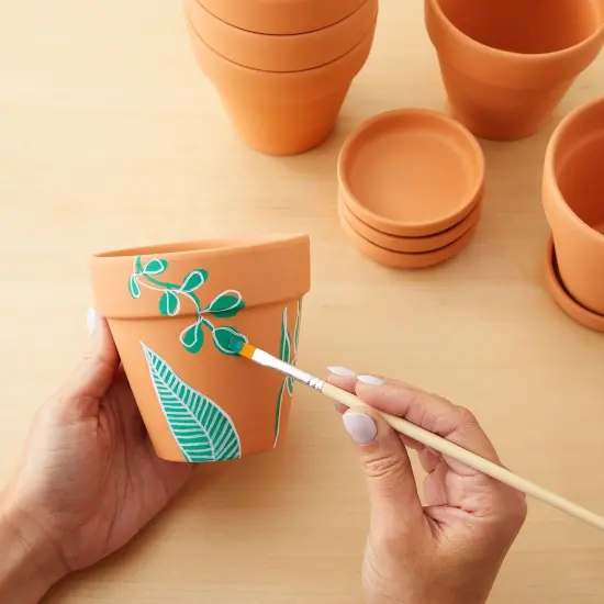 Juvale 4-inch 6 Pack Small Terracotta Pots with Saucer and Drainage Hole - Clay Planter for Indoor and Outdoor Succulents, Flowers and Plants {2}