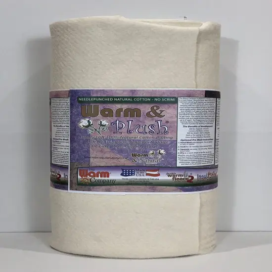 The Warm Company- Warm & Plush 22" x 20 YD Bolt 100% Cotton Batting {1}