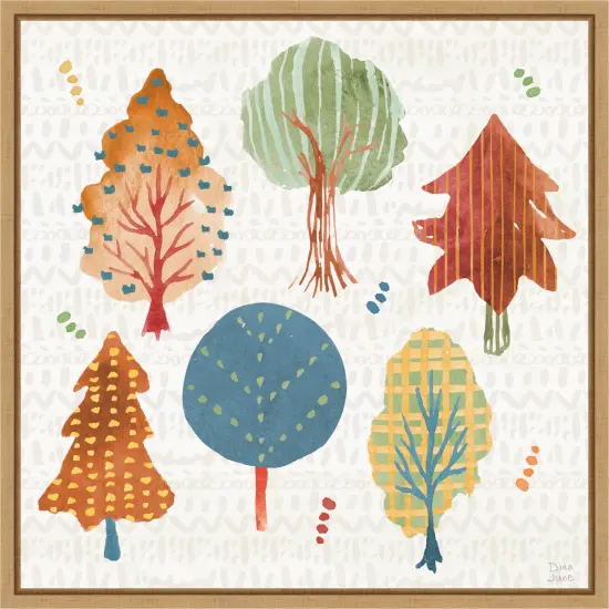 Harvest Whimsy II by Dina June Framed Canvas Wall Art {7}