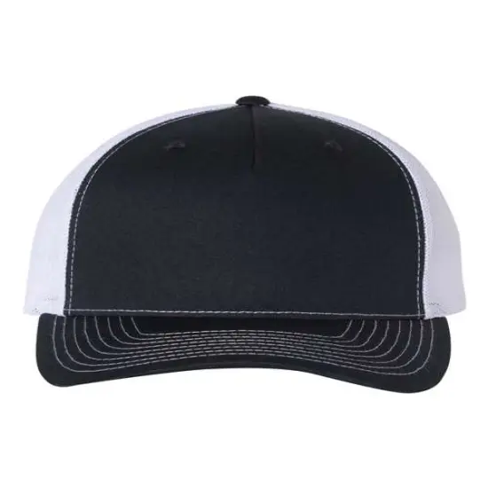Richardson&reg; Five Panel Trucker Cap Navy/ White {1}