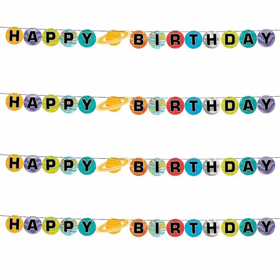Space Party Birthday Pennant Banner {2}