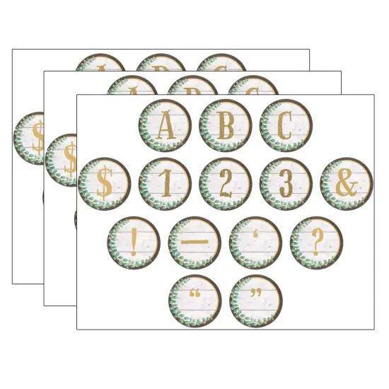 Eucalyptus Circle Letters, 216 Per Pack, 3 Packs {1}