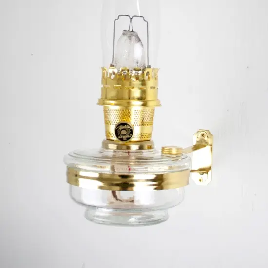 Aladdin Classic Wall Bracket for Most Aladdin Metal Lamps Without Pedestals and Genie III Glass Oil Lamps, Brass-Plated {4}