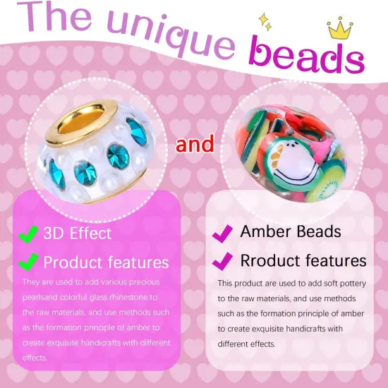 Charm Bracelet Making Kit – 72-Piece Unicorn & Mermaid Jewelry Craft Set for Girls Aged 5-12 (Rose) {5}