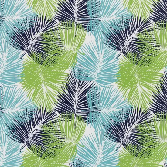 Tide - Blue,Green Leaves,Tropical & Botanical Upholstery Fabric 54 Inches" {1}