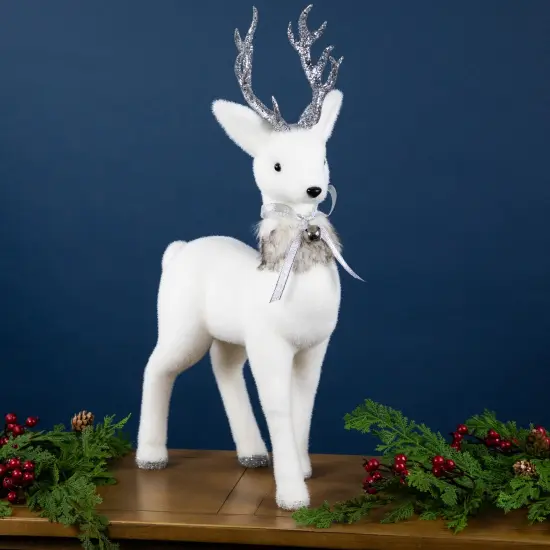 Northlight Standing Regal Reindeer Christmas Figure - 20.5" White {1}