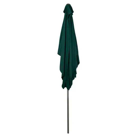 Northlight 10ft x 6.5ft Outdoor Patio Market Umbrella with Hand Crank, Hunter Green {5}