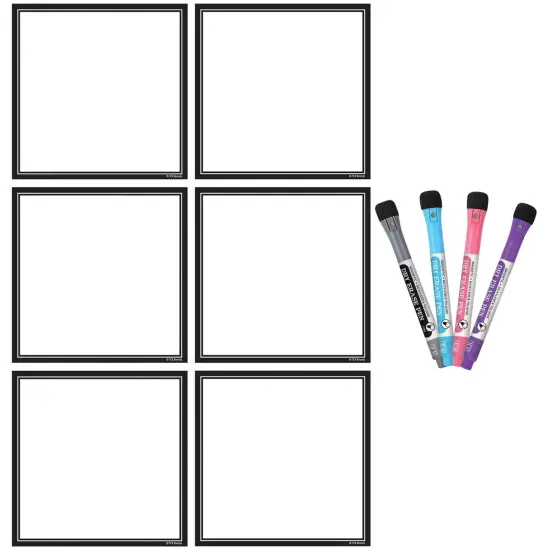 Black & White Dry-Erase Magnetic Square Notes {1}
