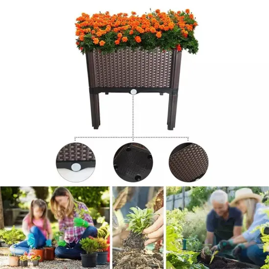 Bed Raised Garden Planter Vegetable Flower Wooden Box Pot Herb Outdoor Yard {2}