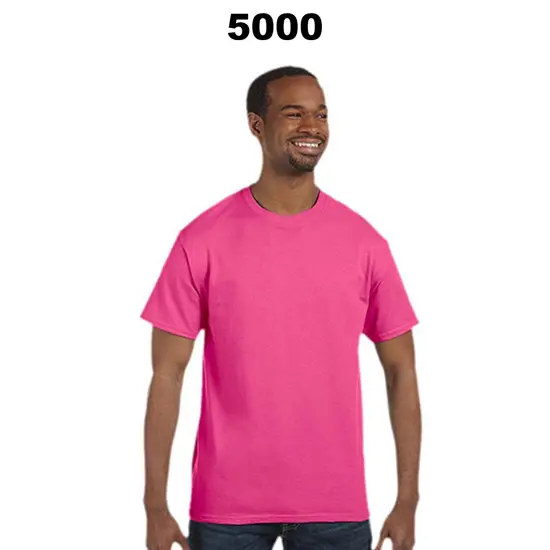 Gildan&reg; Heavy Cotton Classic Fit Crewneck Short Sleeve T-Shirt Ant Cherry Red {3}