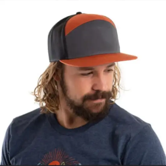 Richardson&reg; Seven Panel Trucker Cap H Grey/ Black {4}