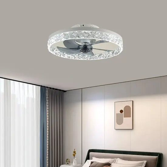 Kitcheniva 20" Ceiling Fans With Lights LED Enclose Gold {5}