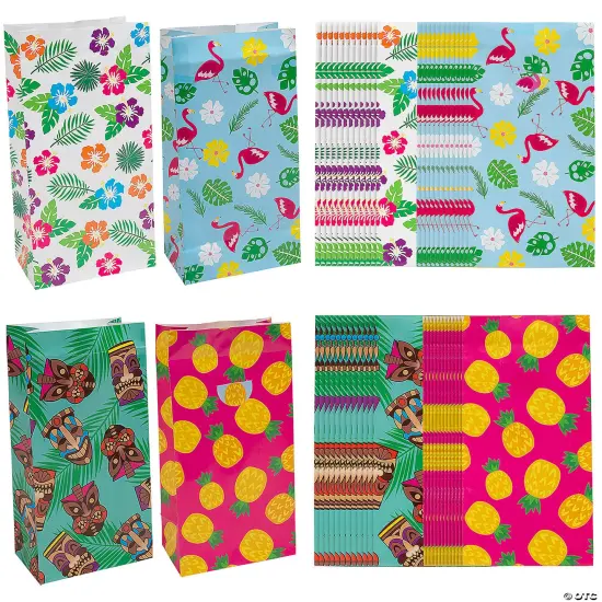 Luau Treat Bags with Stickers for 24 {2}