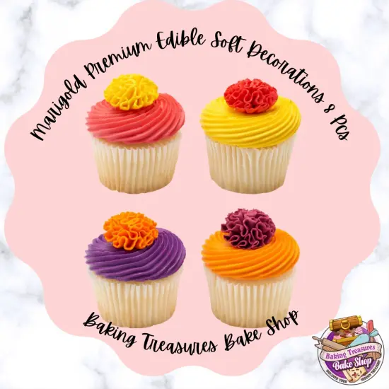 Marigold Premium Edible Soft Decorations 8 Pcs {6}