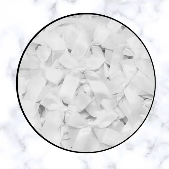 12 Ct White Bow Satin Ribbon {2}