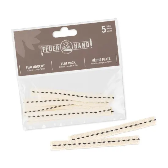 Feuerhand 1/2 in Wide Flat Cotton Wick for Feuerhand 276 Lanterns Pack of 5 {4}