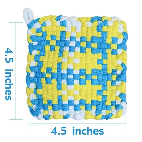 Weaving Loom Kit Toys for Kids and Adults, Potholder Loops Crafts for Girls Ages 6 7 8 9 10 11 12, 7" Pot Holder Loom Knitting Kits and Gifts for Kids and Beginners, Make 6 Masterpieces {3}