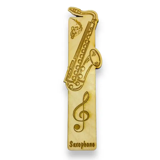 Bookmark - Saxophone - birch wood {1}