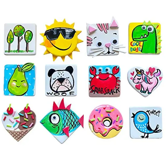 DIY Mini Tile Fridge Magnet Arts and Crafts Kit Gifts for Kids Girls Boys Ages 8 9 10 11 12 13 Teen Years and Up {1}