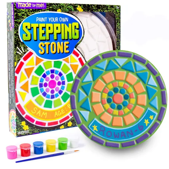 Paint Your Own Mosaic Stepping Stone, Custom Name Garden Stone, DIY Stepping Stone Kit, Great Spring & Summer Painting Activity, Arts & Crafts Kit for Kids Ages 5, 6, 7, 8, 9 {2}