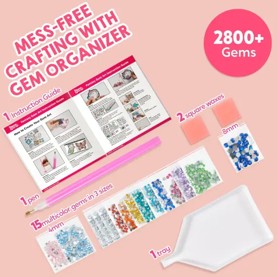 16 Projects Gem Art, Kids Diamond Painting Kit with 5D Gem, Arts and Crafts for Girls Ages 6-12, Gem Craft Activities Kits, Premium Diamond Art Gift Ideas for Girls Crafts Ages 6, 7, 8+ {3}