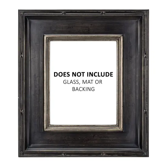 Creative Mark Museum Plein Aire Ornate Picture Frame - 10x20" - Antique Black W/ Silver - Pack of 1, High-End Antique Style Frames - Open Back with No Glass or Backing {3}