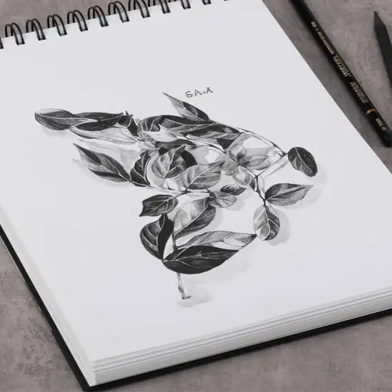 Jerry's Artarama Back to School Graphite Artist Drawing Bundle - Silicone Notebook Pencil Pouch, Raffine 6-Piece Graphite Pencil Set, 11x14" Spiral Bound 135 lb. Drawing Pad & 3-Hole Pencil Sharpener {7}