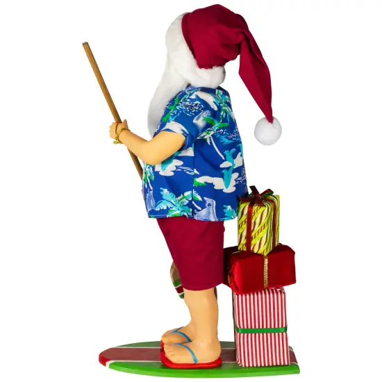 Northlight Santa on a Paddle Board Christmas Figure - 18" Blue {6}