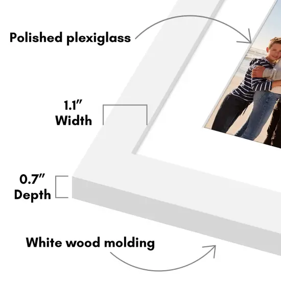 Americanflat 12x30 Collage Picture Frame - Fits One 8x10 Photo and Eight 4x6 Photos or One 12x30 Photo {3}