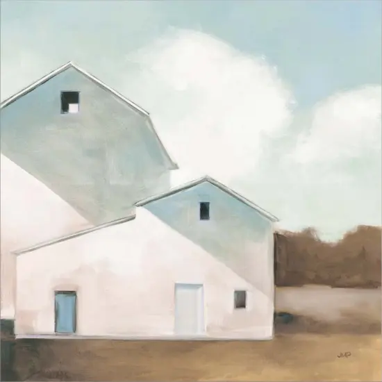Barn Shadows Neutral by Julia Purinton 12" x 12" Canvas Wall Art {2}
