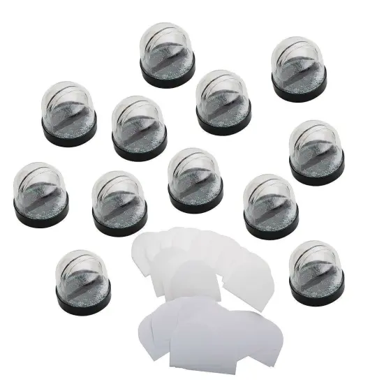 S&S Worldwide Color-Me Snow Globe Kit, Create Your Own Design on Incl. Insert, Fill, Shake & Enjoy the "Snow" Fall! DIY Craft For Kids & Adults, Ideas & How-To's Incl. Approx. 3&rdquo;W x 3-1/2&rdquo;H. Makes 12 {1}