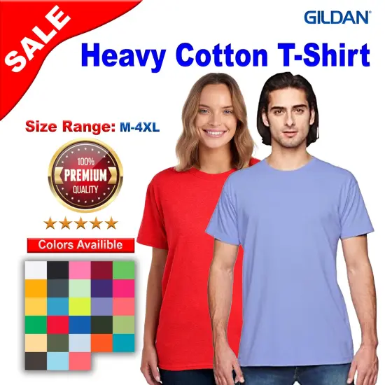 Gildan&reg; Heavy Cotton Short Sleeve Crewneck T-Shirt Safety Green {3}