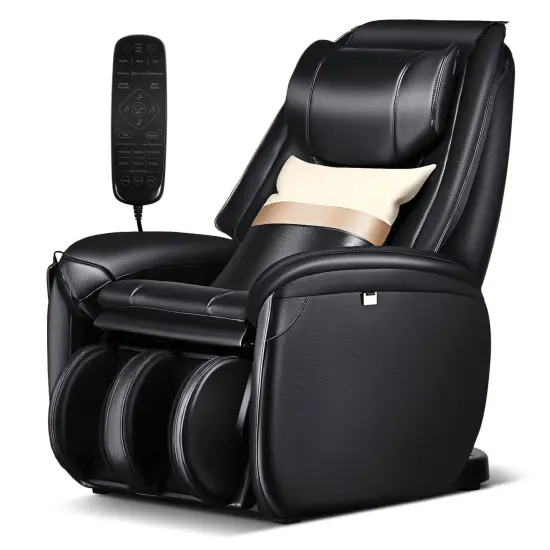 Costway Massage Chair Full Body SL Track Zero Gravity withPillow Reversible Footrest Heat Black/Green/Brown {8}