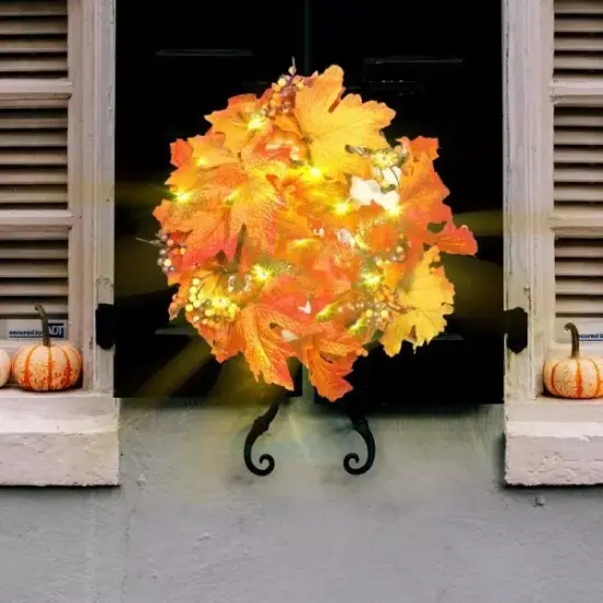 Halloween Pumpkin Maples Leaf \Decoration Wreath {3}