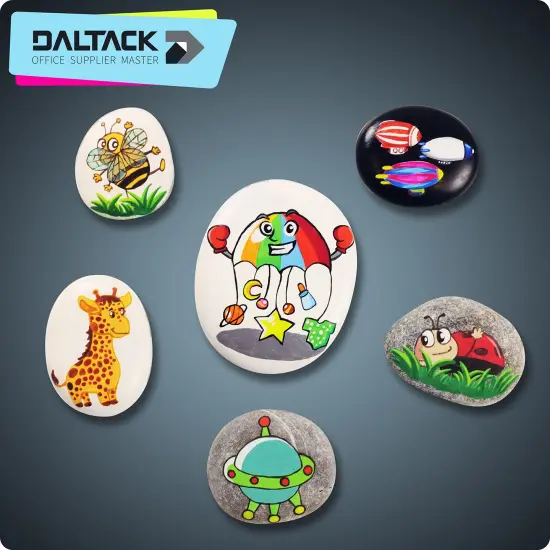 20 Pieces Large Painting Rocks, Natural River Rocks, Flat Rocks for Painting, 2-3 Inches Stones for Arts & Crafting {3}