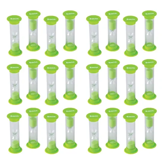 Sand Timer, Mini, 5 Minute, 4 Per Pack, 6 Packs {1}
