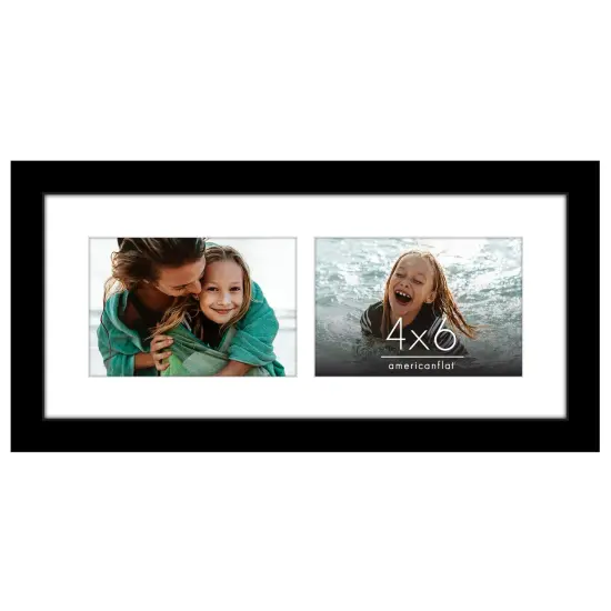 Americanflat 6x14 Collage Picture Frame - Fits Two 4x6 Photos or One 6x14 Picture {7}