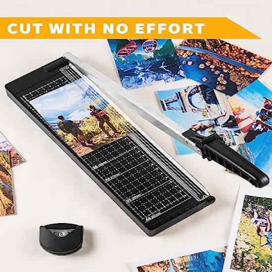 Paper Cutter 12 Inch, Guillotine Paper Cutter with 8 Sheet Capacity, Heavy Duty Paper Cutter for Cardstock, Paper Trimmer for Crafting, Classroom and Office {5}