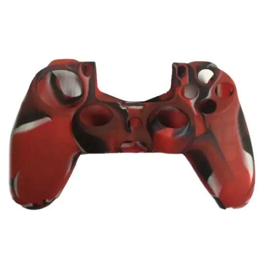 Kitcheniva Silicone Rubber Cover Case Skin For Sony Playstation 4 PS4 Controller Black+red {1}
