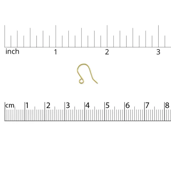 JewelrySupply Ear Wire - Shepards Hook 20mm Gold Plated (10-Pcs) {3}